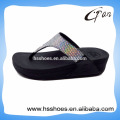 Shining upper material high heel lady sandal